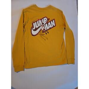 Jordan JUMP MAN M Long Sleeve Yellow Shirt Game Four NBA Finals 1998 '